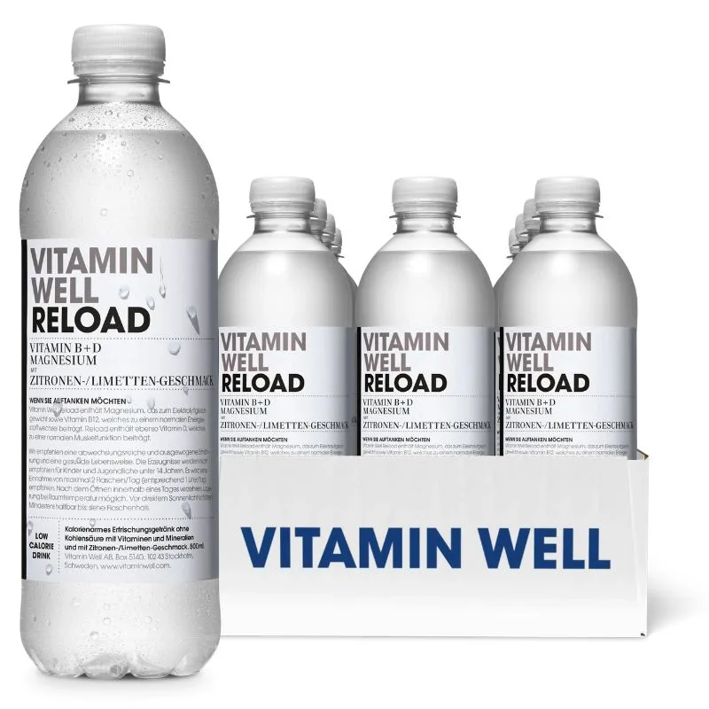 VITAMIN WELL RELOAD Zitrone/Limette 500ml 12x500ml – Bild 2