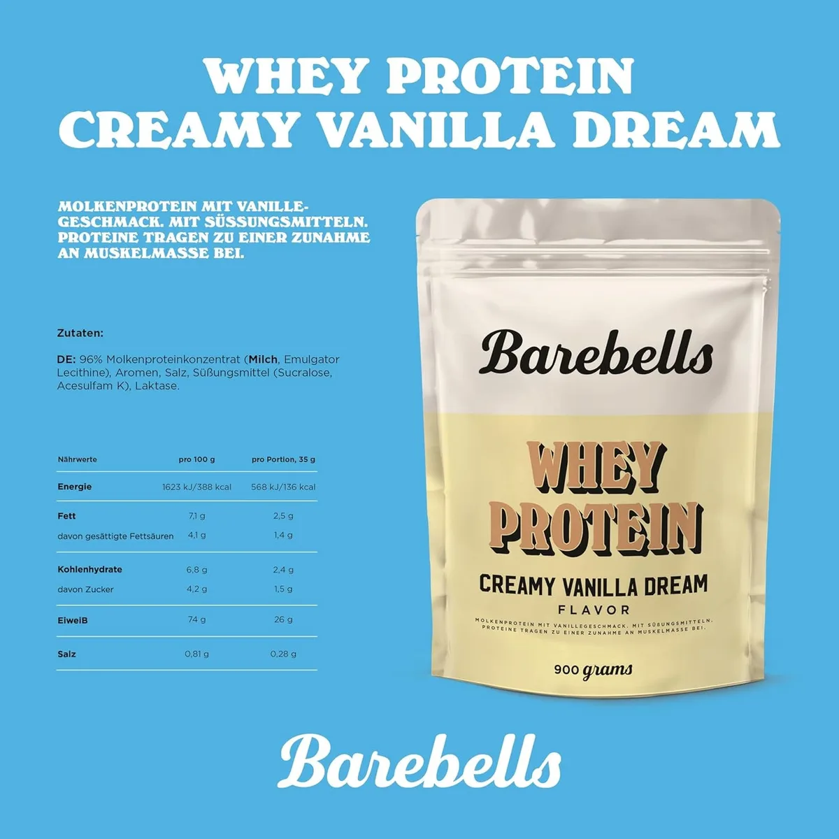 Whey Protein (900g) Chocolate Chip Cookie – Bild 8