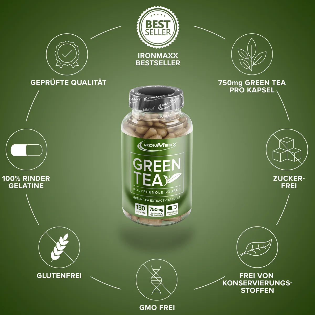 Green Tea - 130 Kapseln – Bild 5