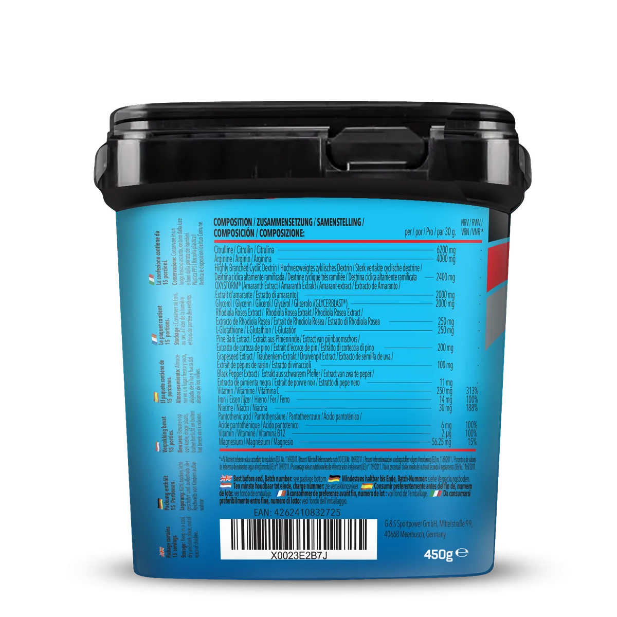 Bodybuilder Pump Pre Workout (450g) Tropical – Bild 2