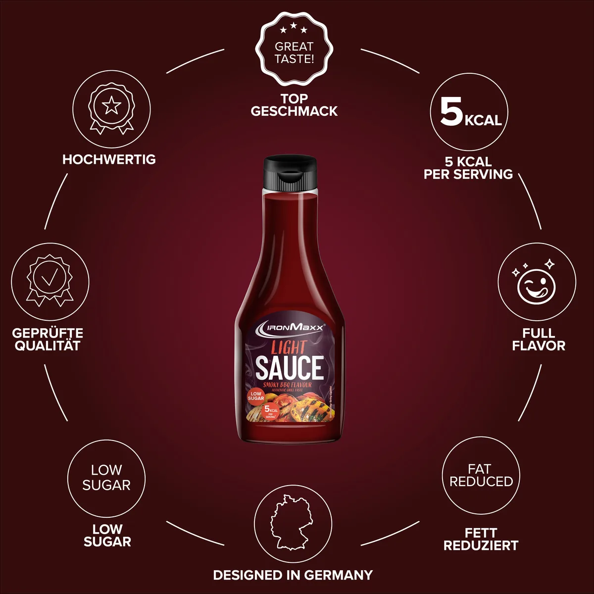 Light Sauce (285ml) - Smoky BBQ – Bild 5