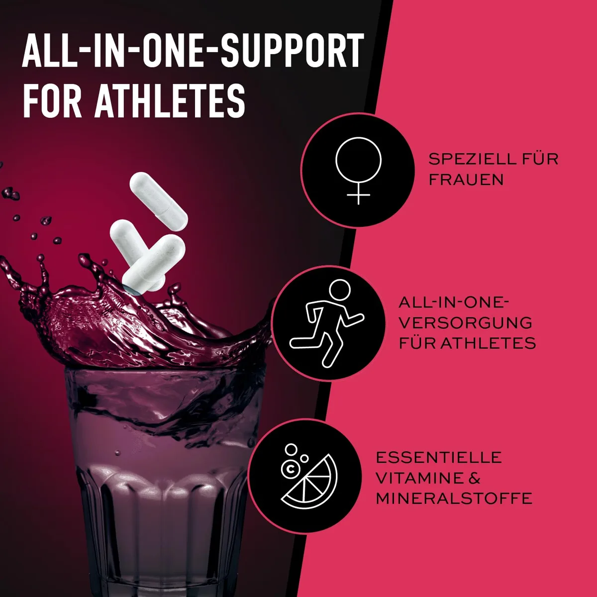 ESN Athlete Stack Women, 210 Kapseln, Alle essentiellen Vitamine und Mineralstoffe, vegan - Made in Germany – Bild 2