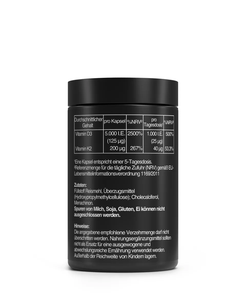 VITAMIN D3 + K2 BACKUP - 180 Kapseln – Bild 2