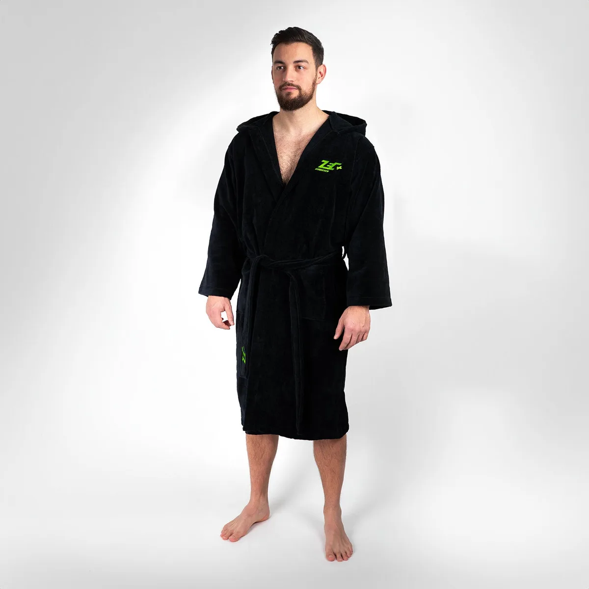 ZEC+ BADEMANTEL Schwarz / 2XL/3XL