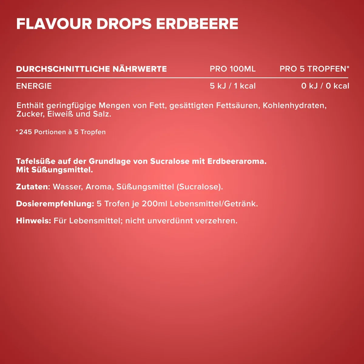 Flavour Drops (50ml) - Erdbeere – Bild 4