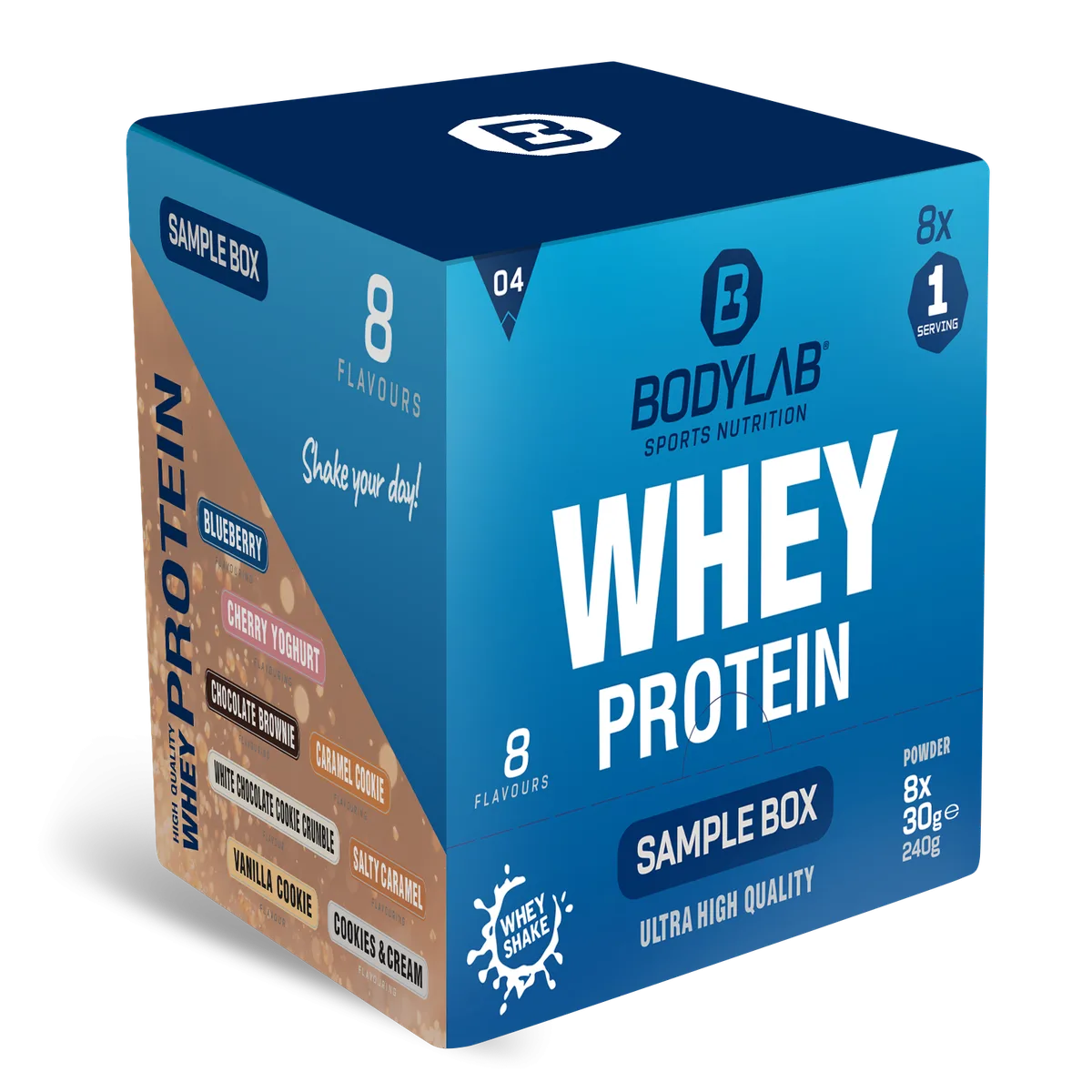 Whey Protein Probierboxen (8 Proben je 30g) Probierbox 4 (8x30g)