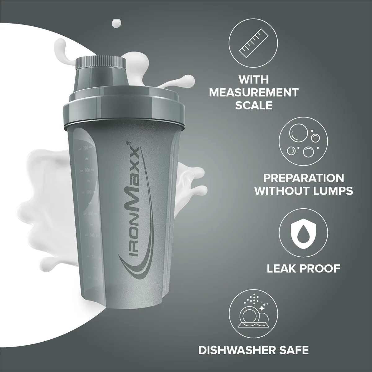 Shaker (700ml) - Ash Grey – Bild 6