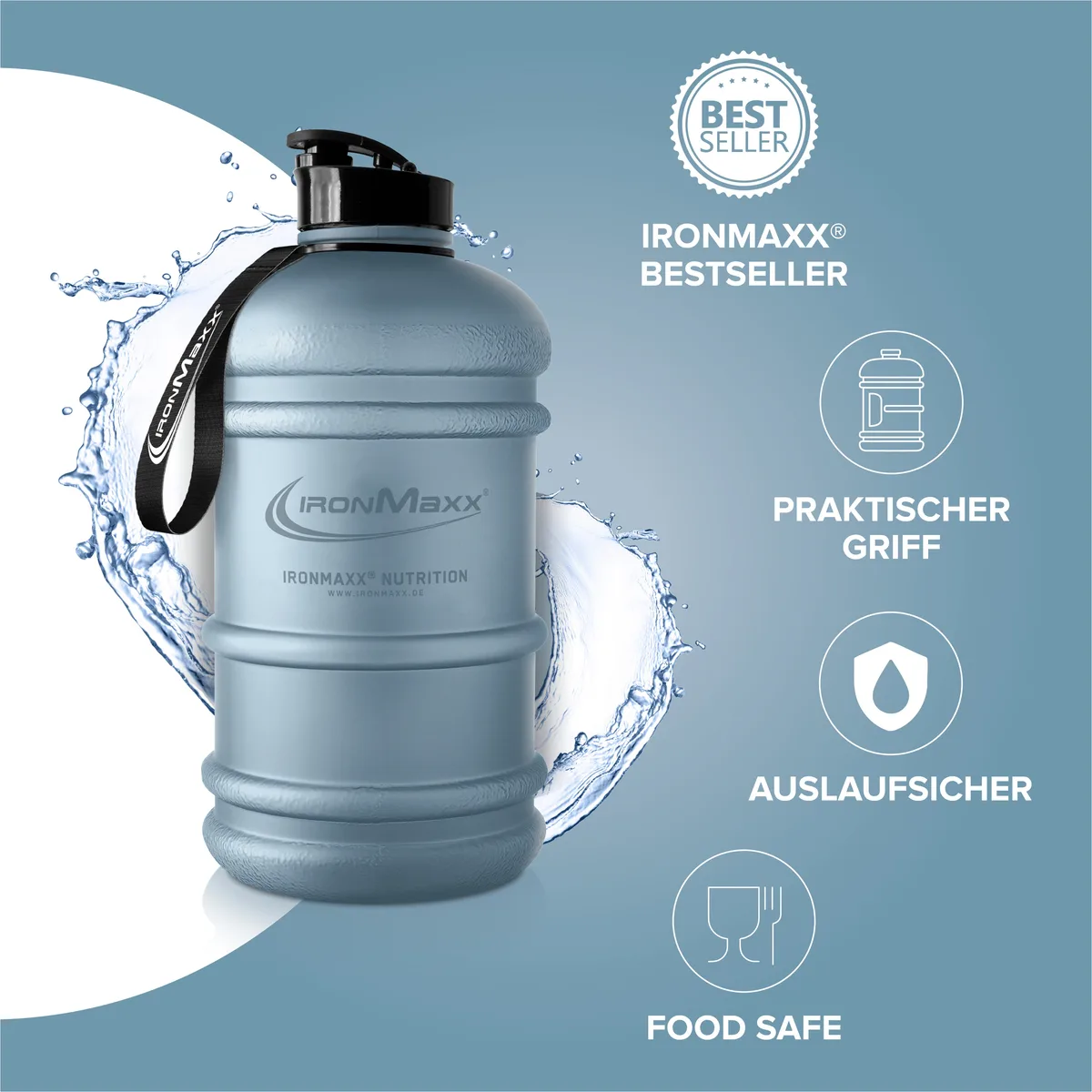 Water Gallon (2200ml) - Matt Solid Kyanite Blue – Bild 3