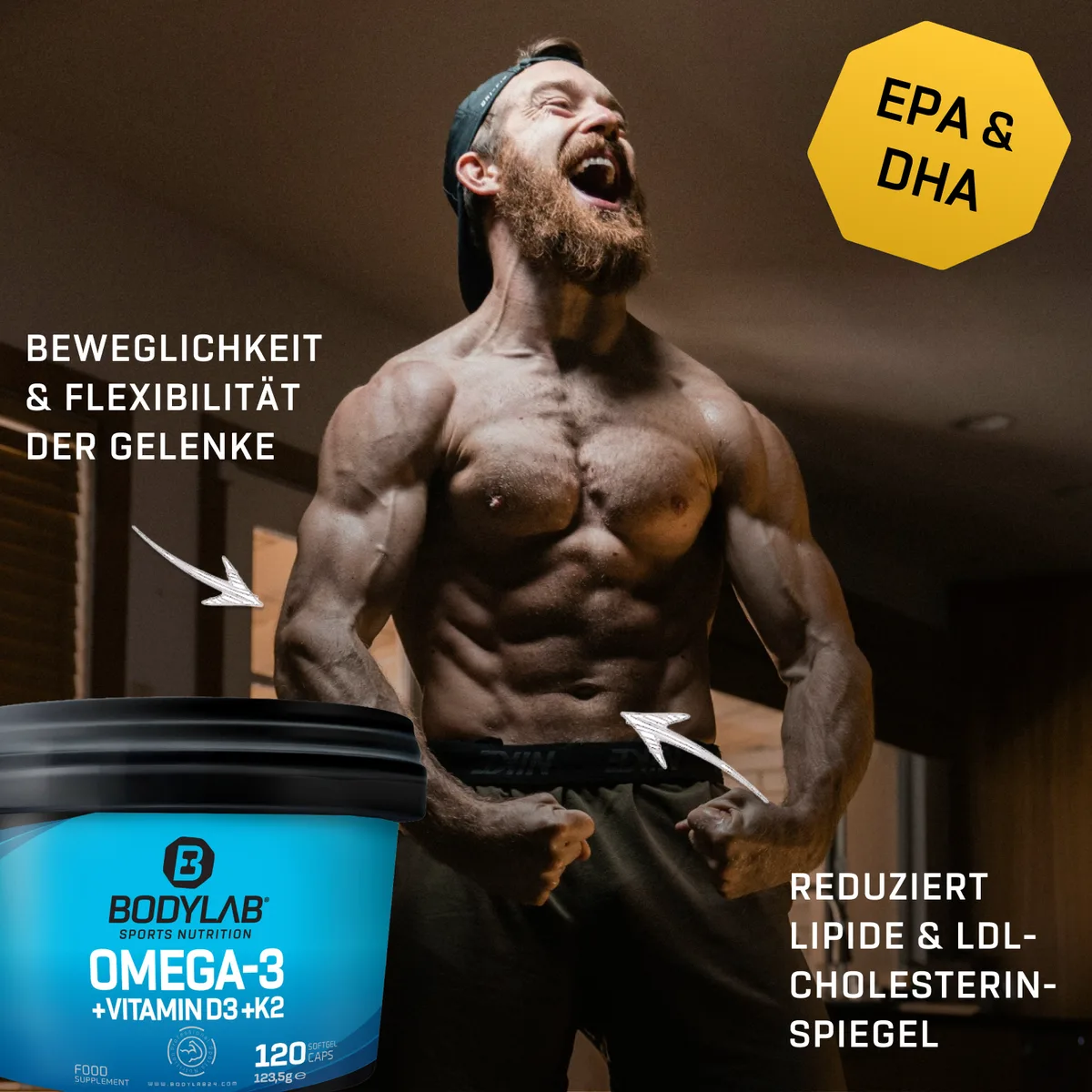 Omega-3 + Vitamin D3 + K2 Extreme (120 Kapseln) – Bild 6