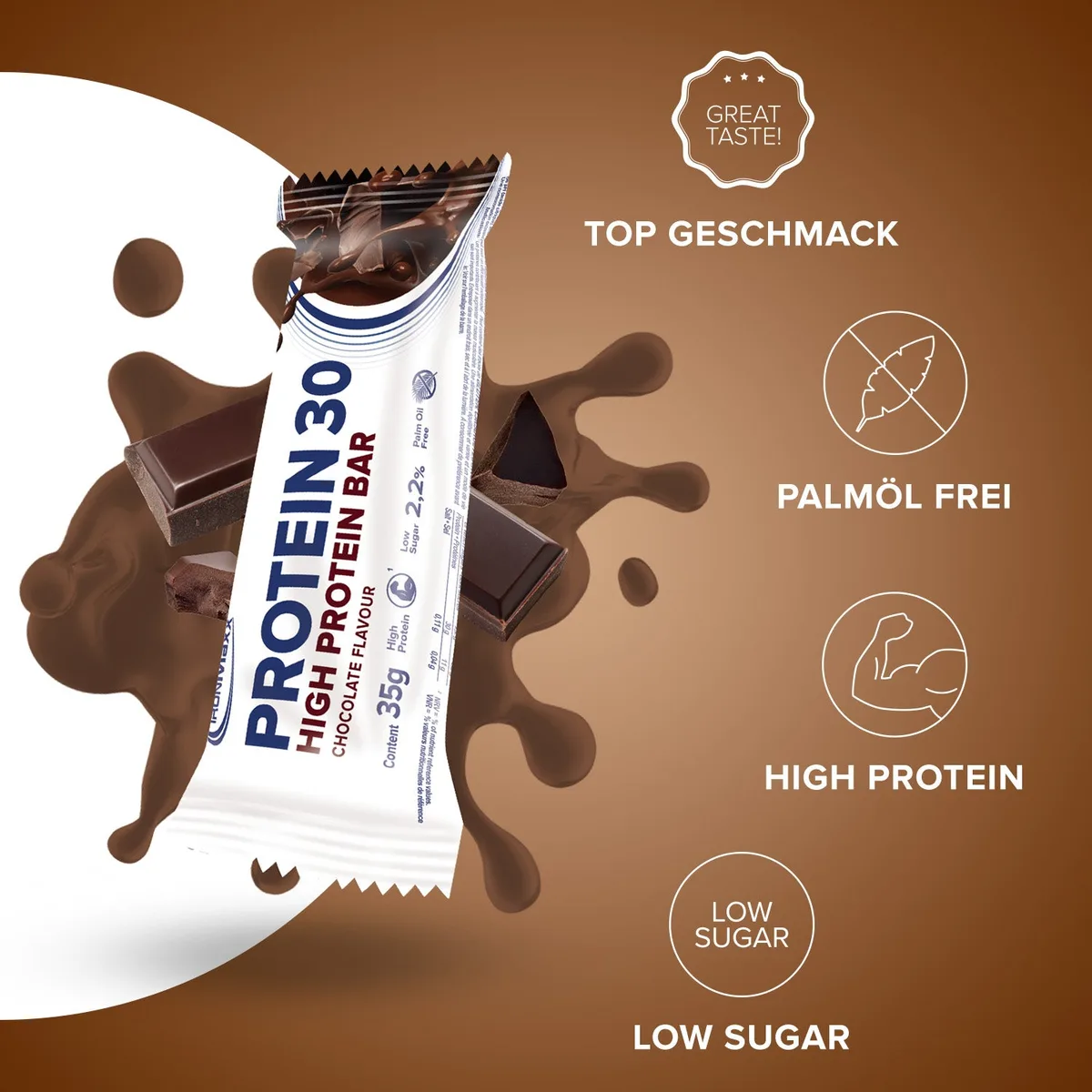 Protein 30 Protein Riegel (35g) - Schokolade – Bild 8