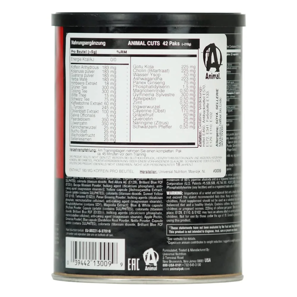 Universal Nutrition Animal Cuts, 42 Stück – Bild 4