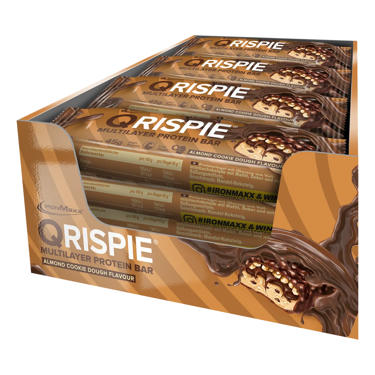 Qrispie Protein Riegel (16x45g) - Almond Cookie Dough