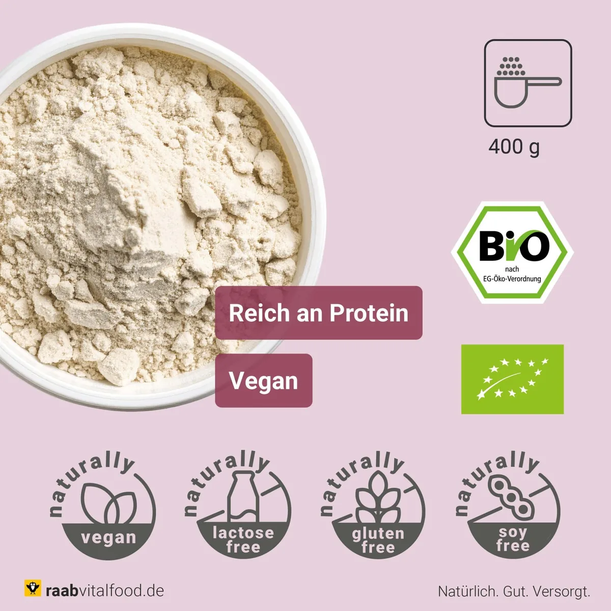 Bio Reis Protein Pulver (400g) – Bild 4