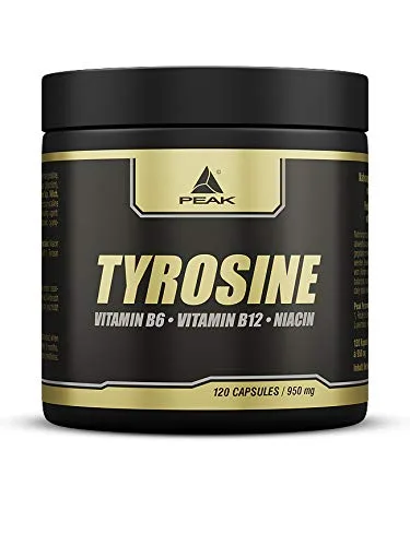PEAK Tyrosin - 120 Kapseln I Aminosäure I Schilddrüsen - Stoffwechsel I Vitamin B Complex I Training I Diät I Regulierung Hormonsystem I Immunsystem
