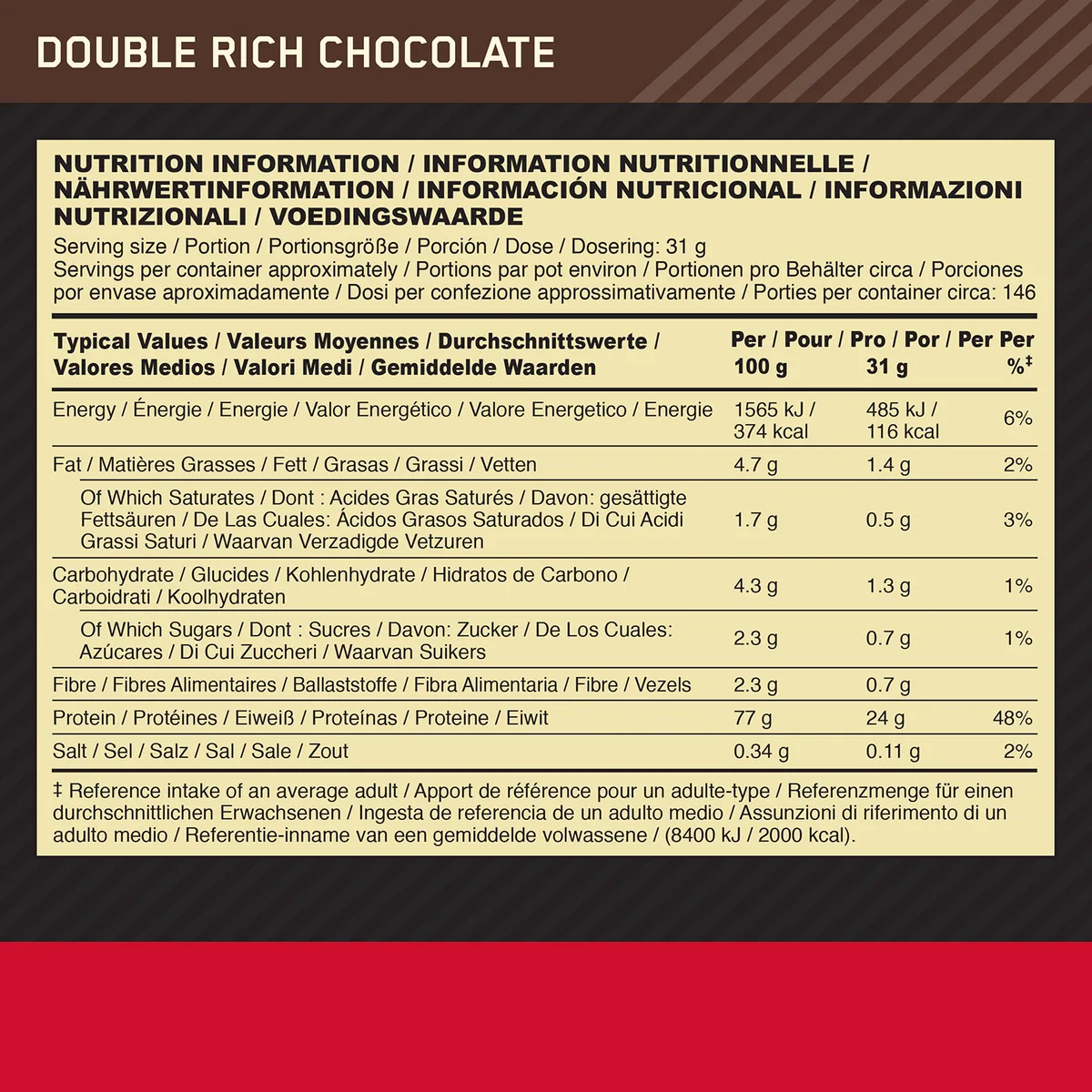 100% Whey Gold Standard (4530g) Double Rich Chocolate – Bild 2