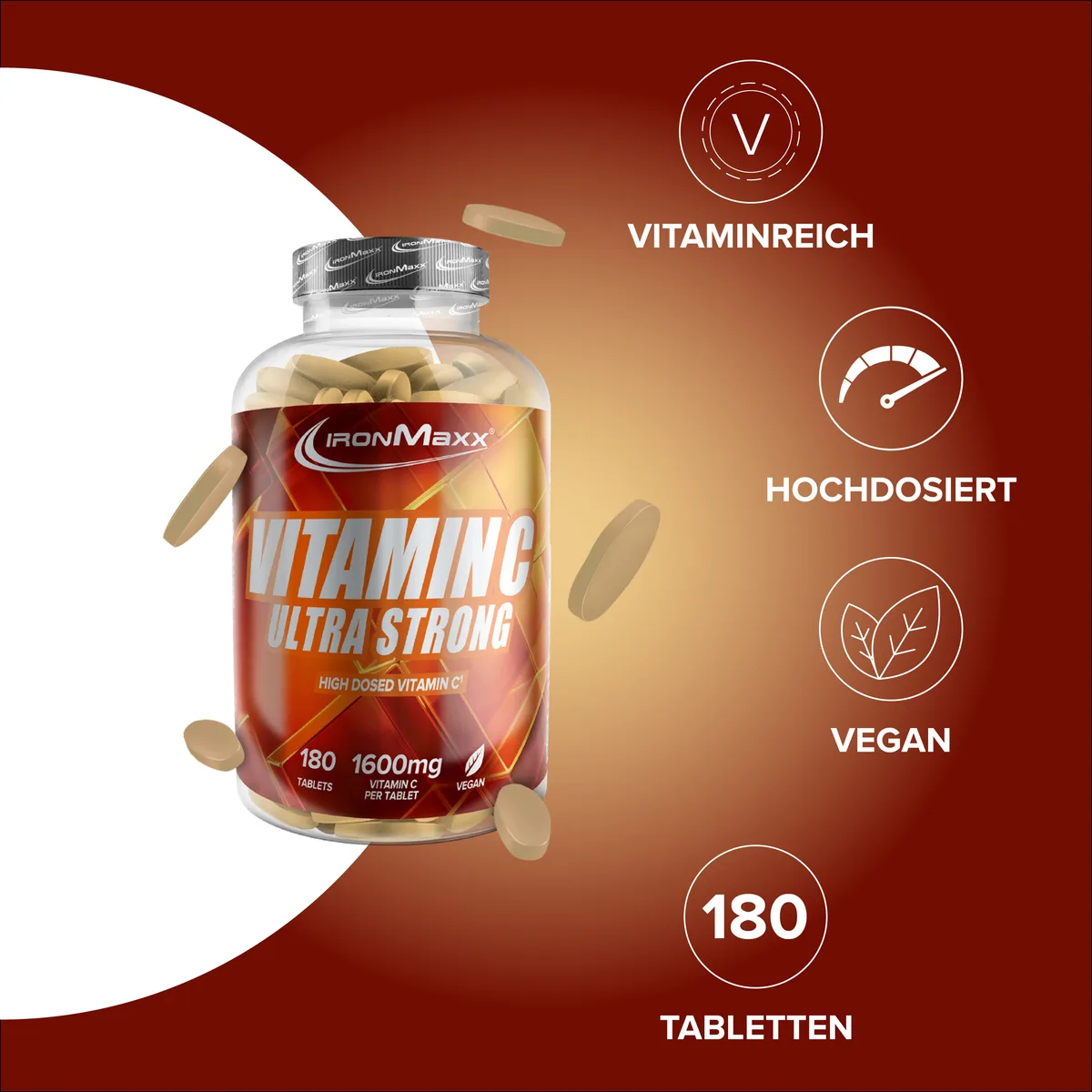 Vitamin C Ultra Strong - 180 Tabletten – Bild 2