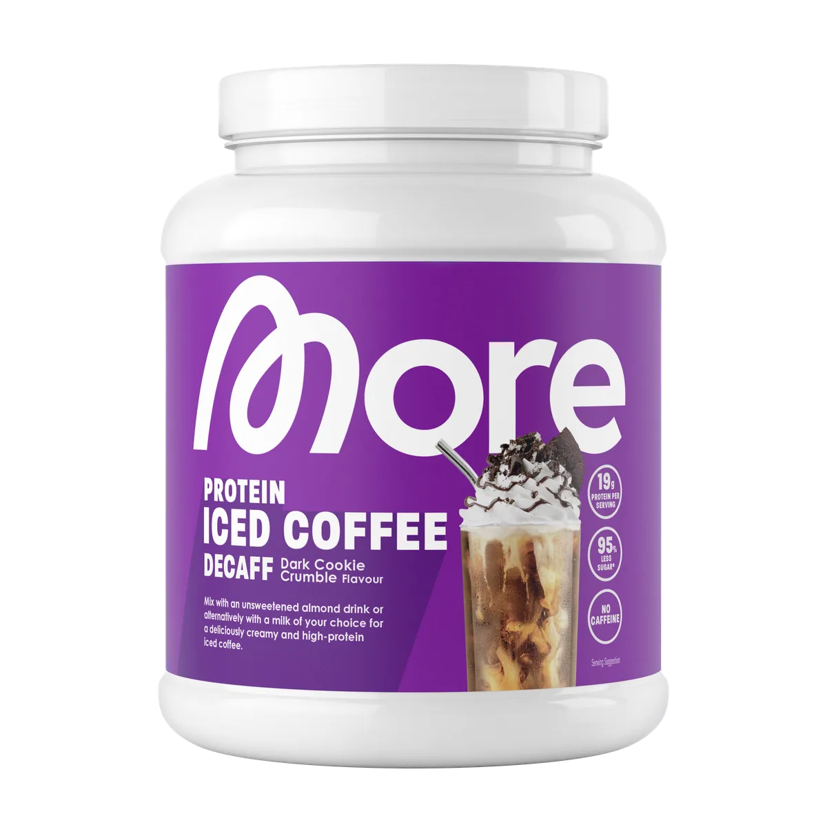Protein Iced Coffee Decaff Dark Cookie Crumble / 500g – Bild 2