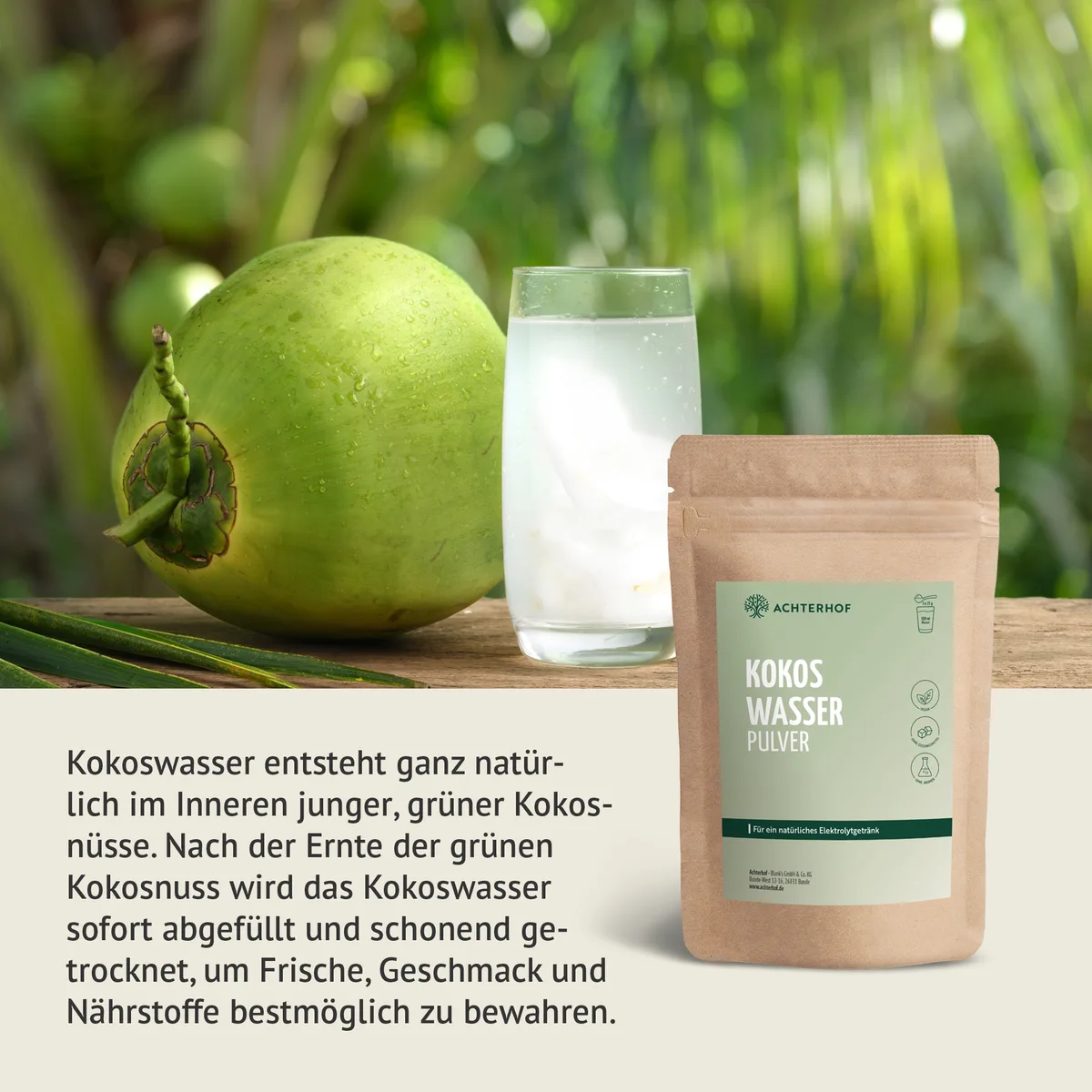Kokoswasser Pulver (250g) – Bild 5