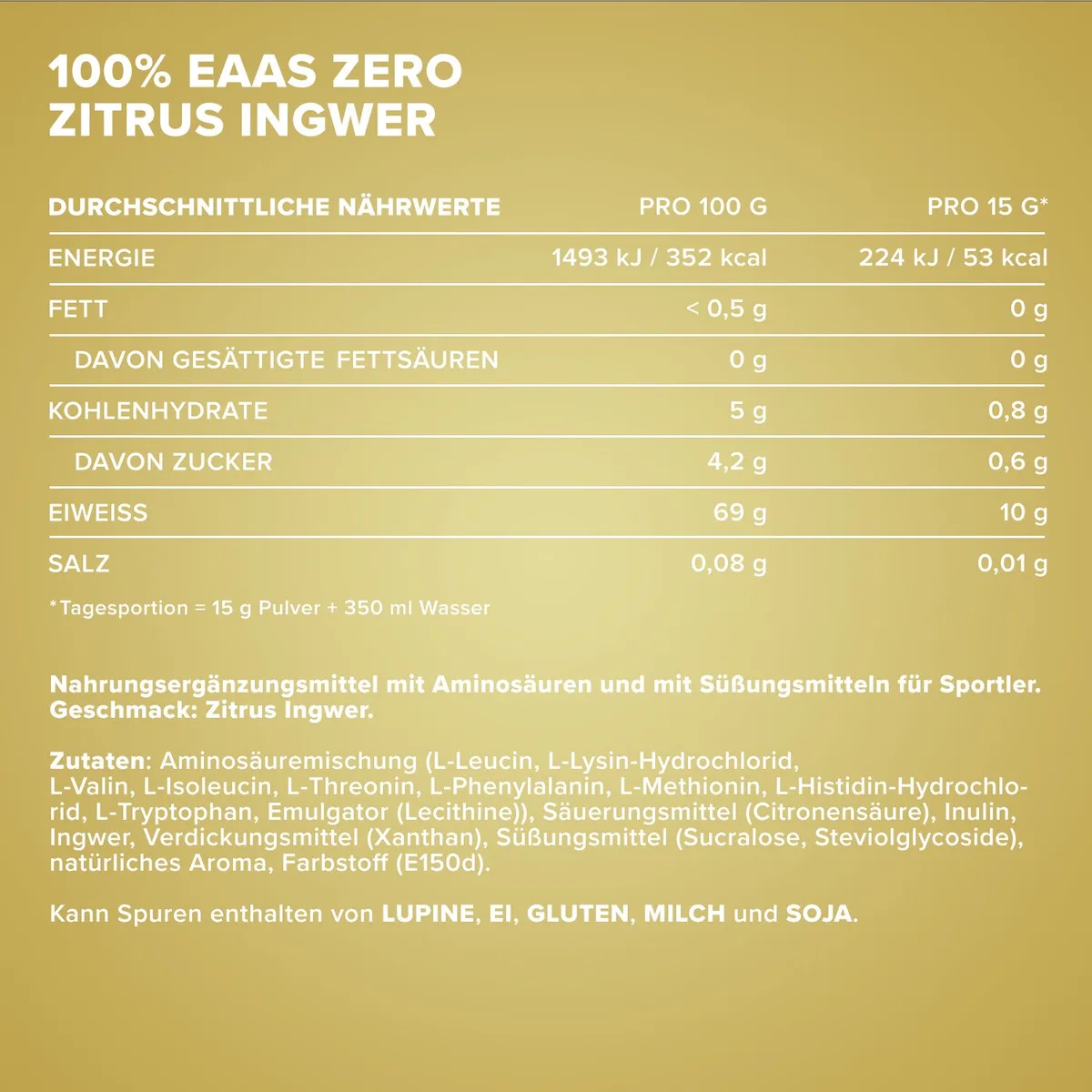 100% EAAs Zero (500g) - Zitrus-Ingwer – Bild 4