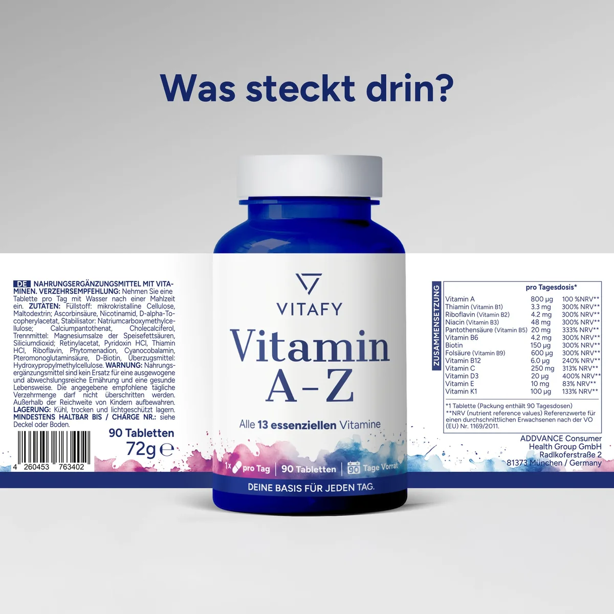 Vitamin A-Z (90 Tabletten) – Bild 6