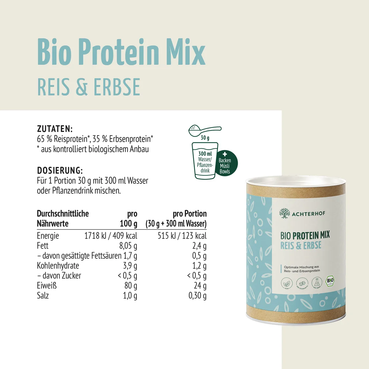 Bio Protein Mix Reis & Erbse (300g) – Bild 7