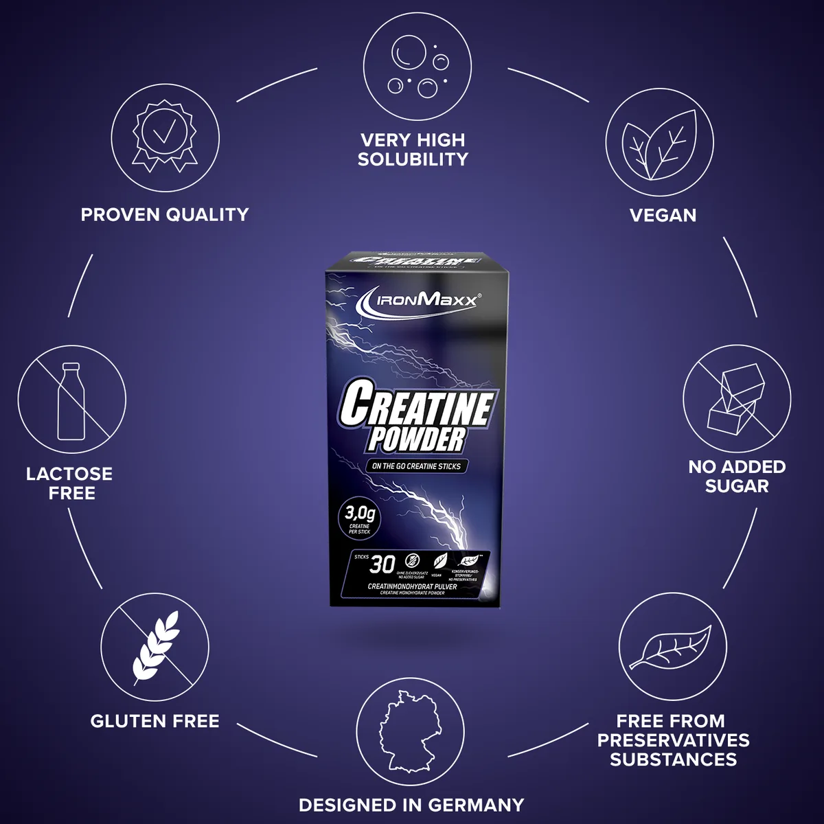 Creatine Monohydrate Sticks (30x3,4g) – Bild 6
