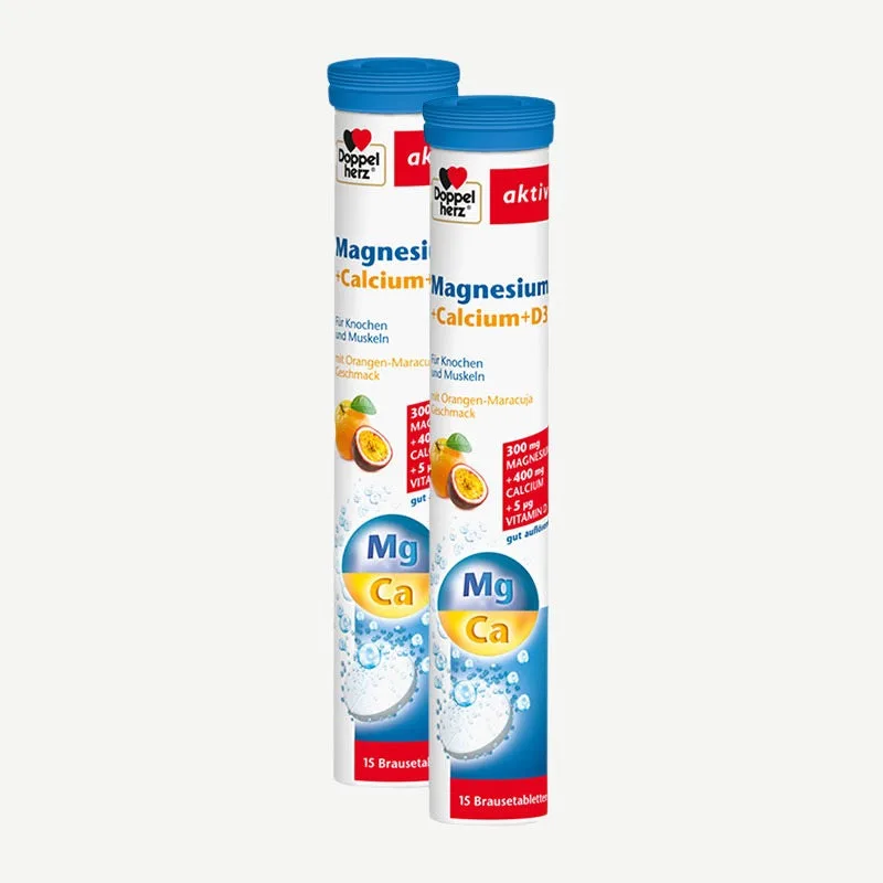 Doppelherz Magnesium + Calcium + D3 Brausetabletten Basic / 15 Brausetabletten – Bild 2