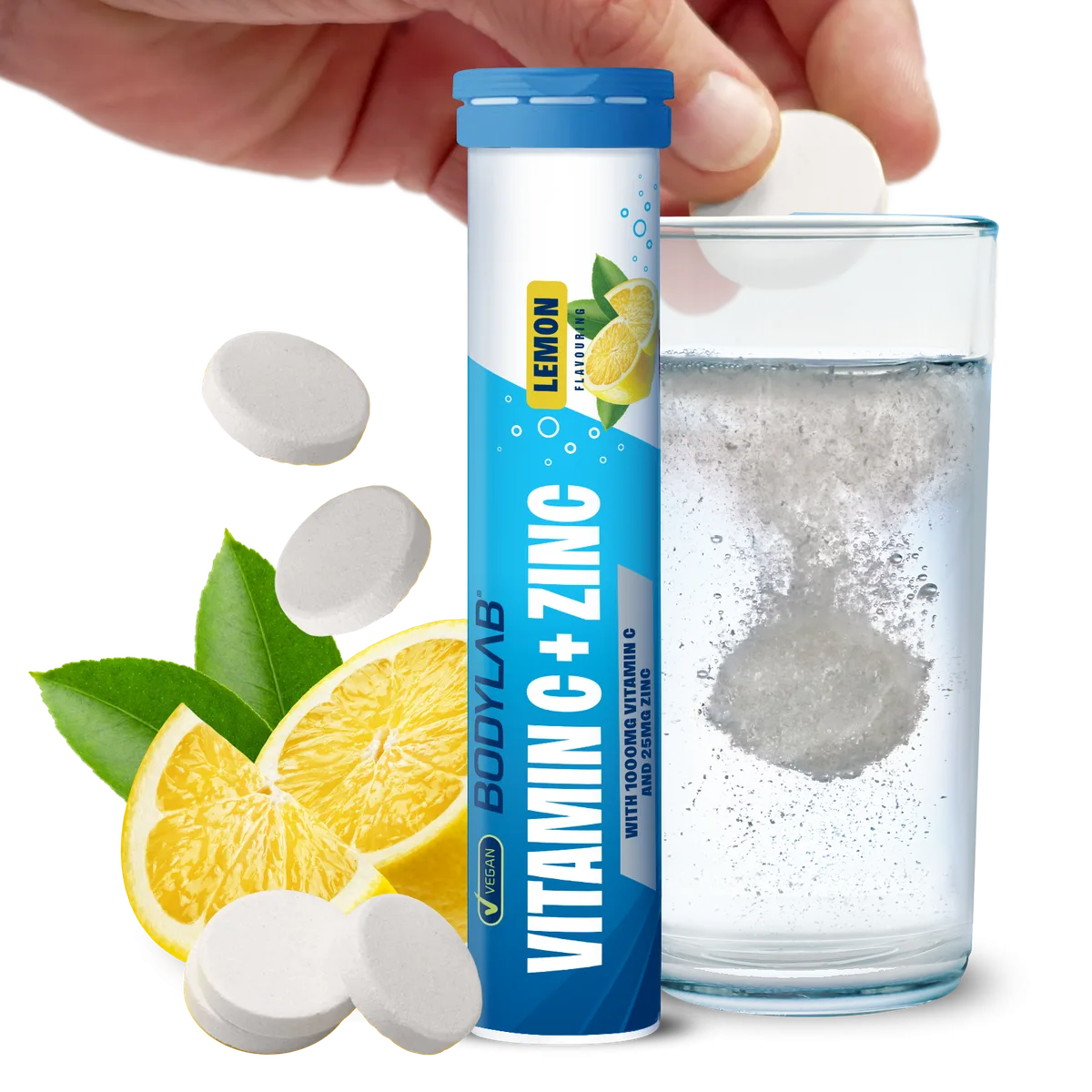 Vitamin C + Zinc - 20 Brausetabletten - Lemon Flavouring – Bild 2