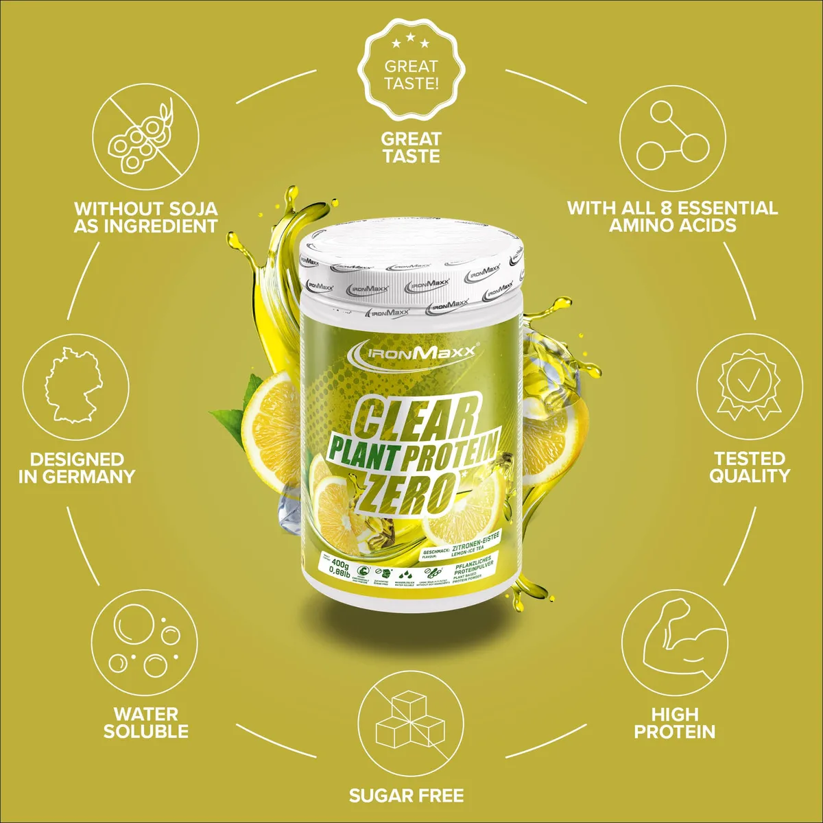 Clear Plant Protein ZERO (400g) - Lemon Ice Tea – Bild 5
