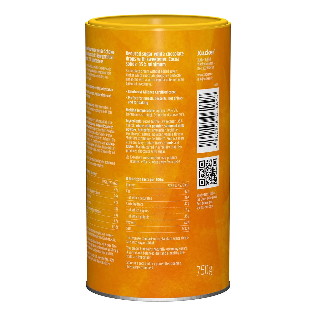 Weiße Schokodrops mit finnischem Xylit (750g) – Bild 2