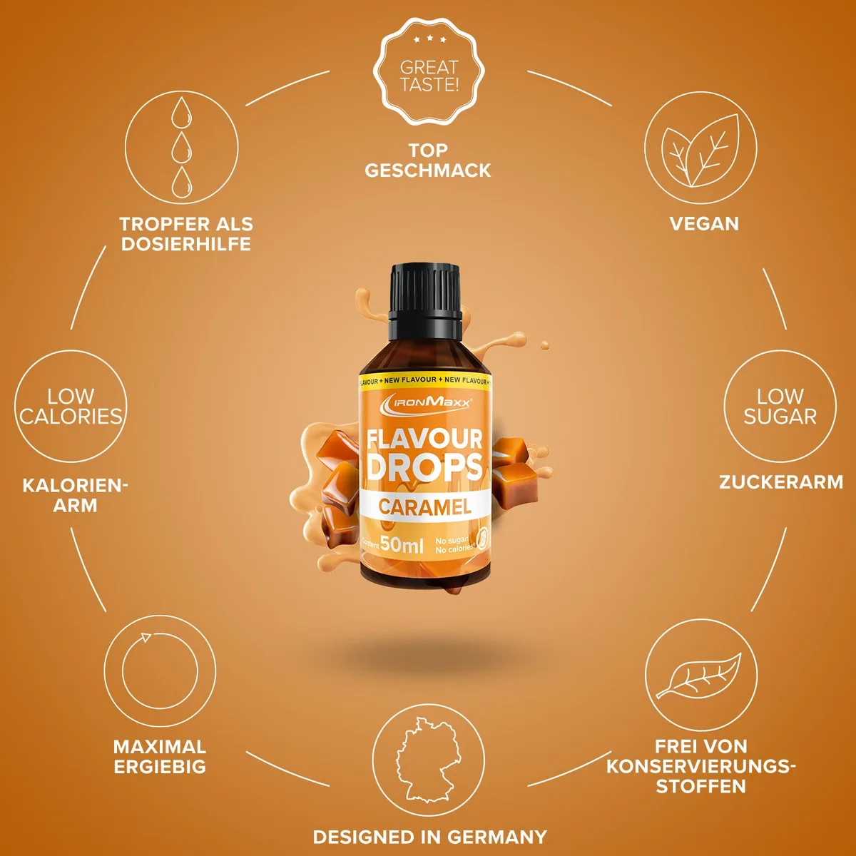 Flavour Drops (50ml) - Karamell – Bild 5