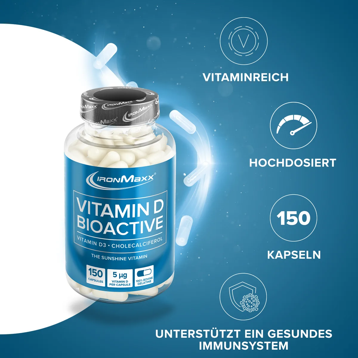 Vitamin D Bioactive - 150 Kapseln – Bild 3