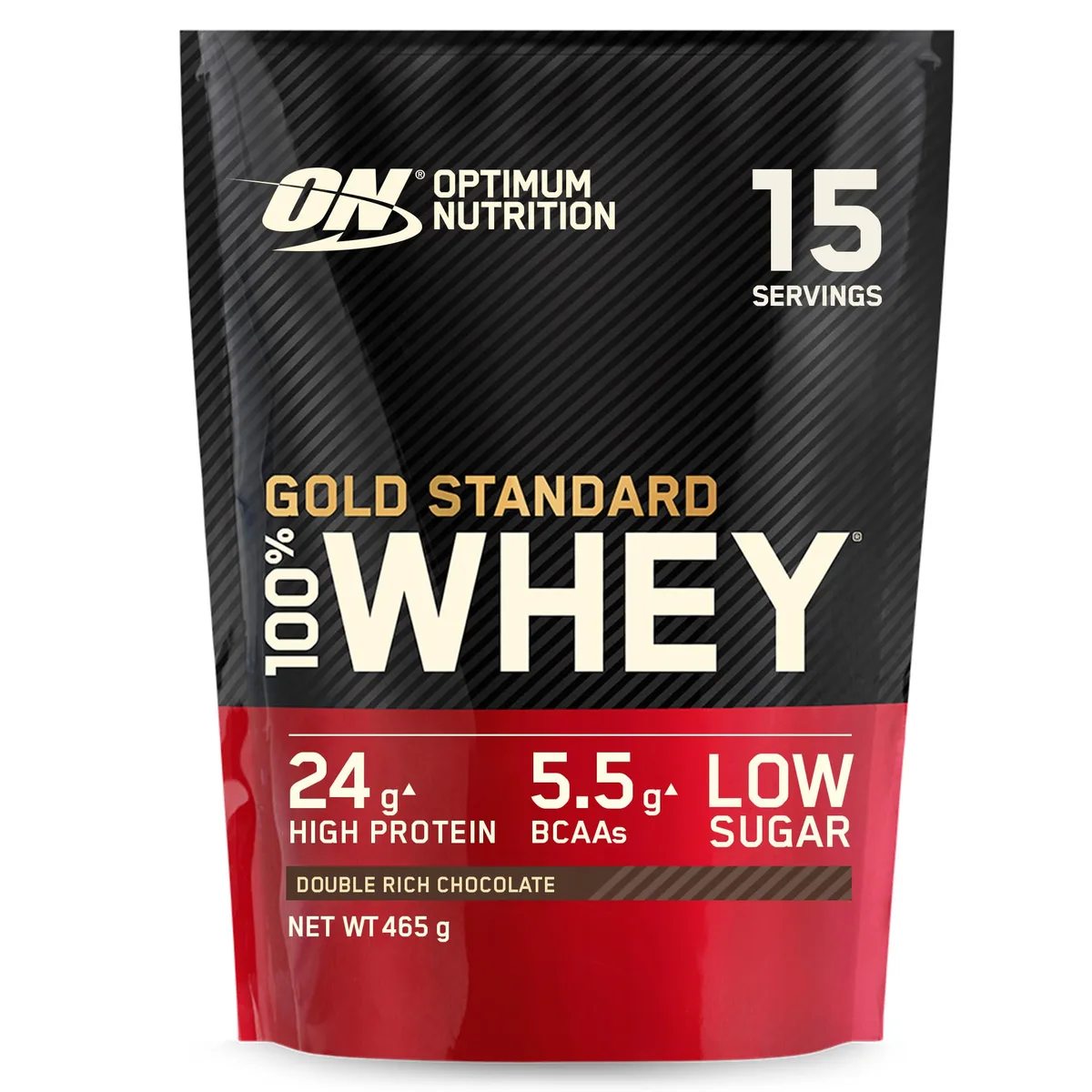 Optimum Nutrition Gold Standard 100% Whey, Proteinpulver, Geschmack Double Rich Chocolate, 465g, 15 Portionen