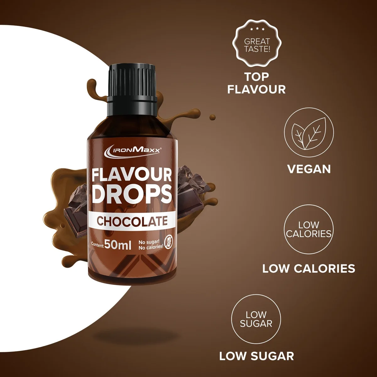 Flavour Drops (50ml) - Schokolade – Bild 2