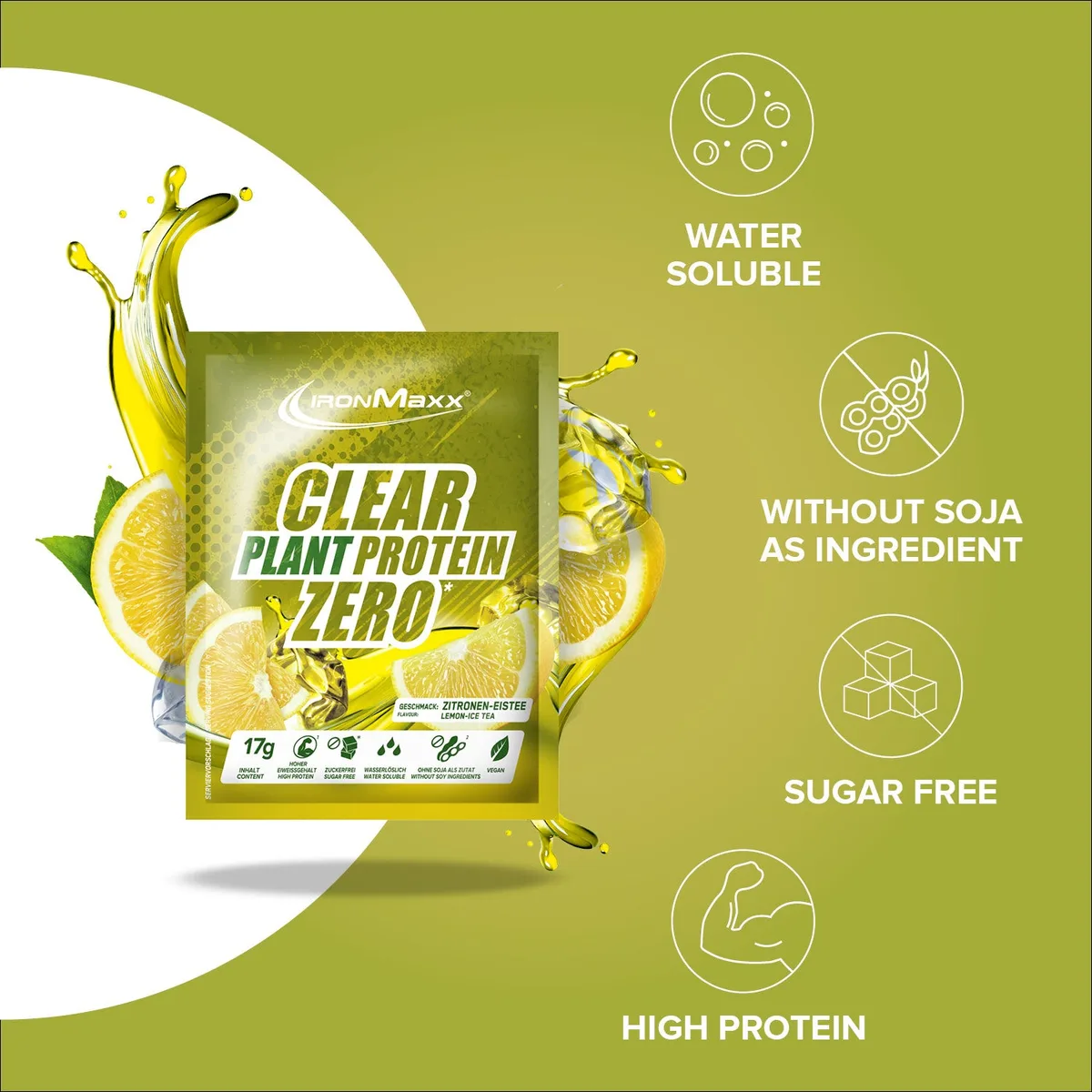 Clear Plant Protein ZERO (17g) - Lemon Ice Tea – Bild 7