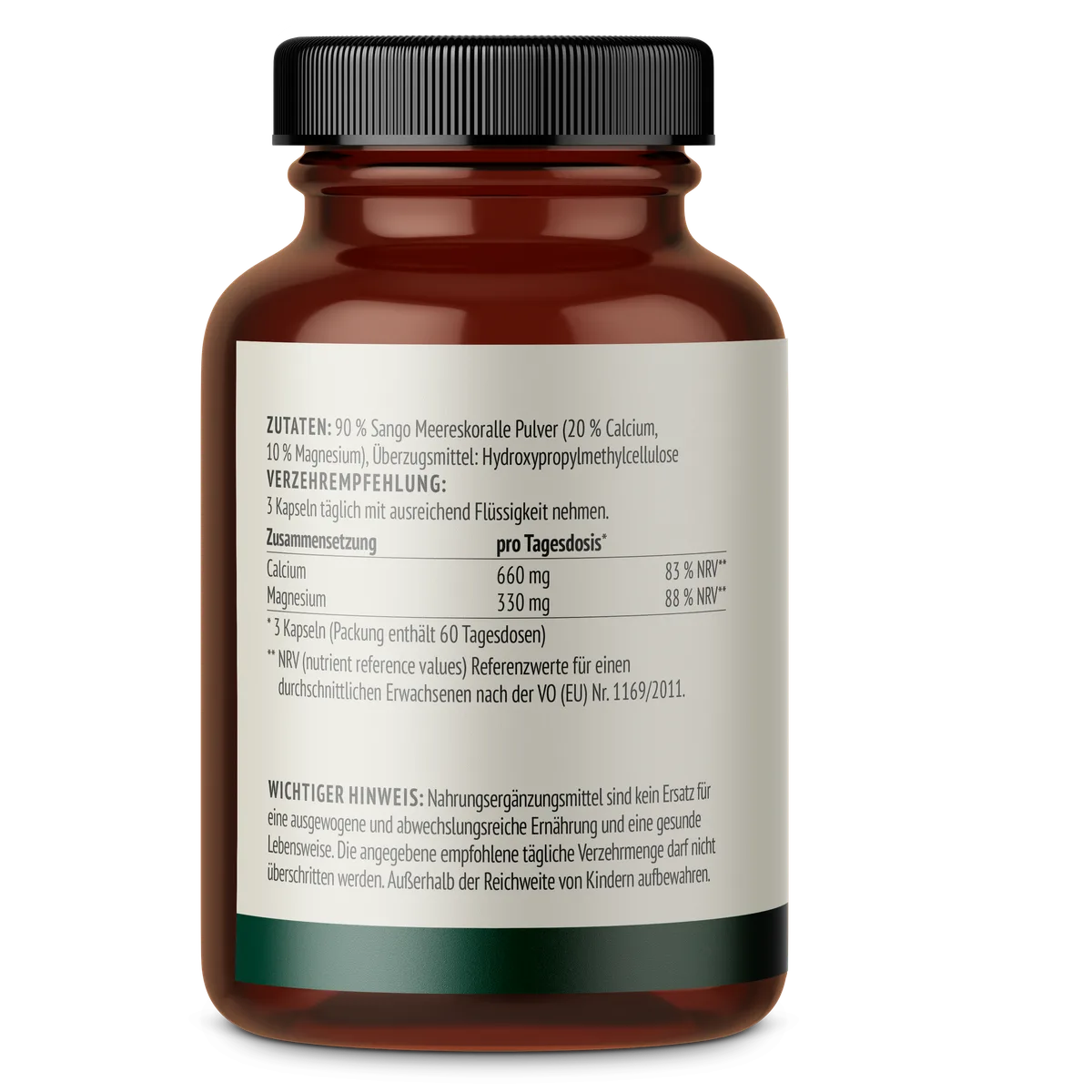 Calcium Magnesium Sango Meereskoralle Kapseln (180 Kapseln) – Bild 2