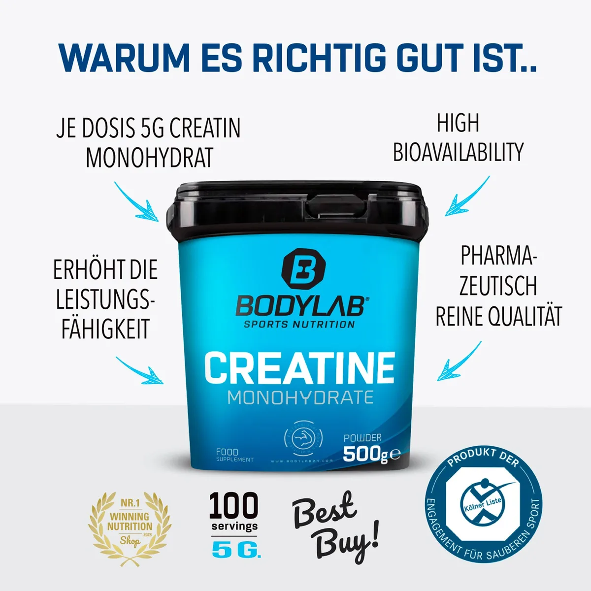 Creatine Powder (500g) – Bild 3