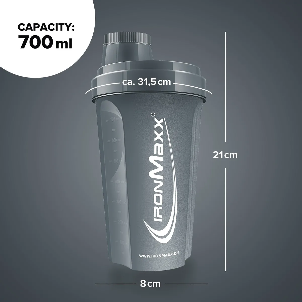 Shaker (700ml) - Anthrazit Matt – Bild 7
