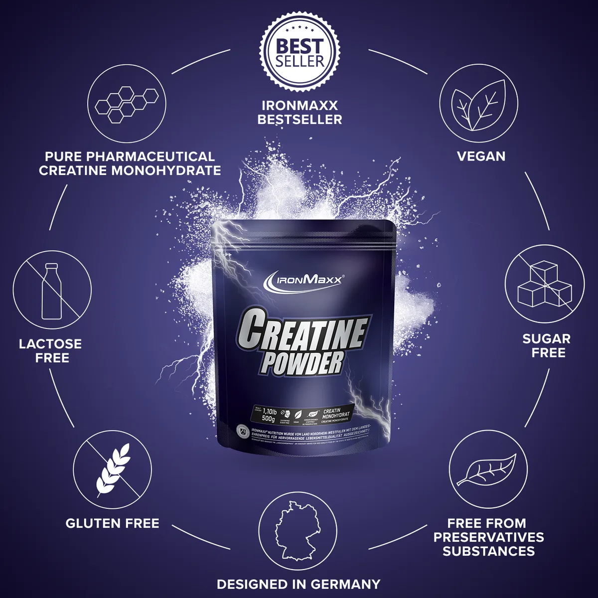 Creatine Powder Monohydrat (500g) – Bild 5