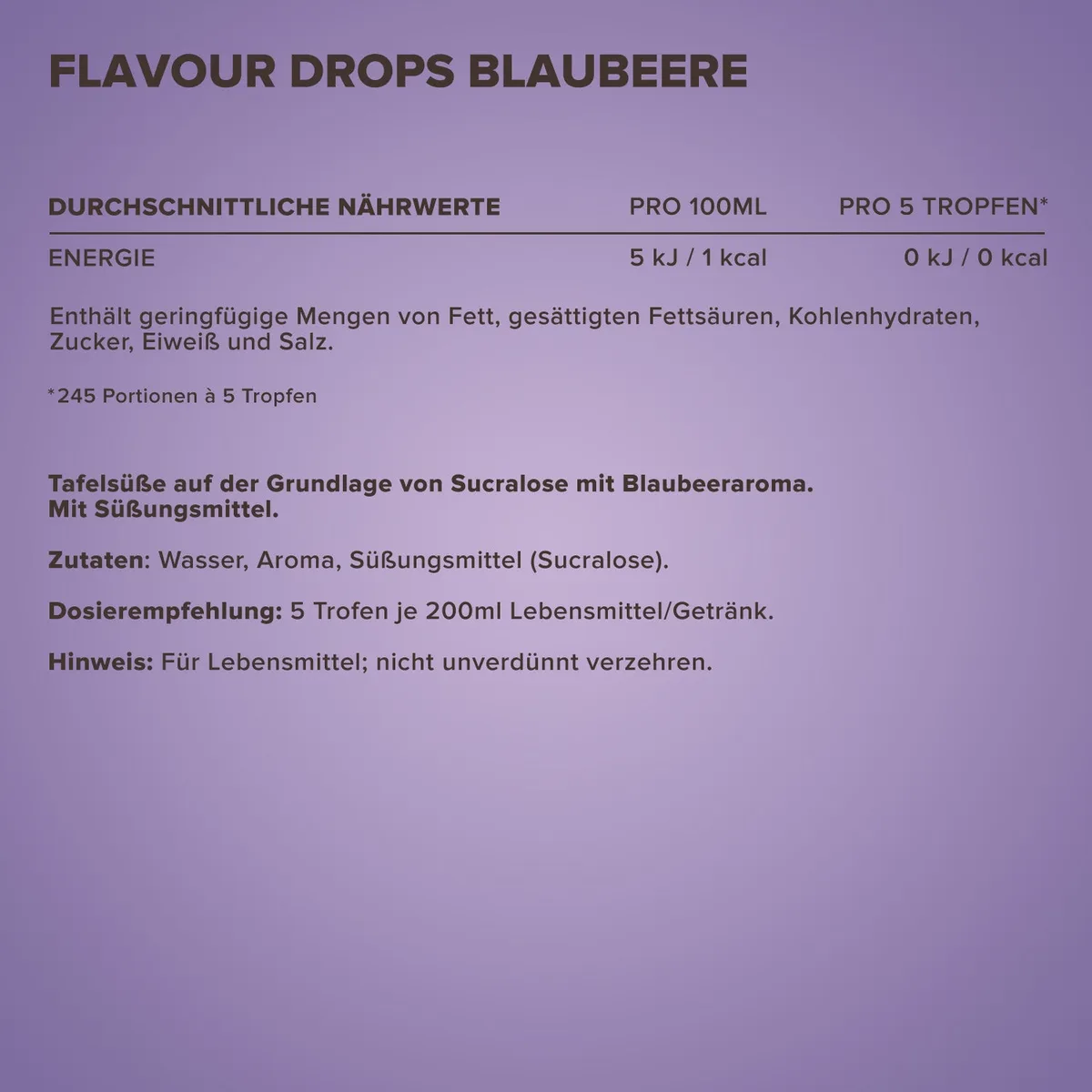 Flavour Drops (50ml) - Blaubeere – Bild 4