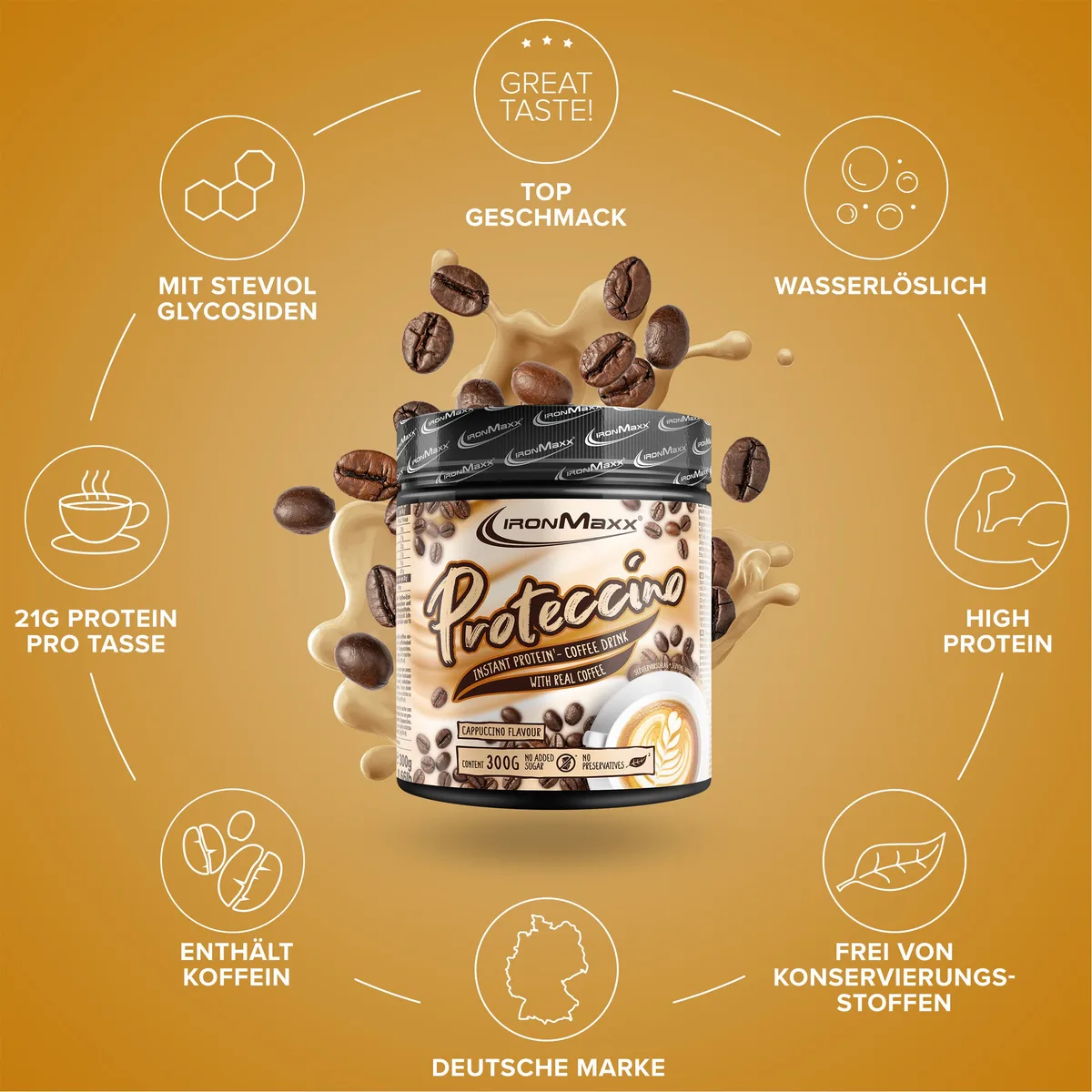 Proteccino (300g) - Cappuccino Flavour – Bild 5