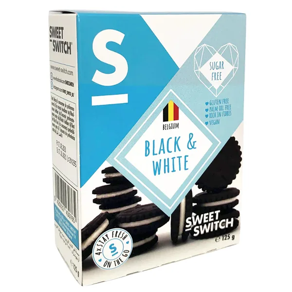 Sweet Switch Black &amp; White Cookies – vegane Kekse ohne Zucker