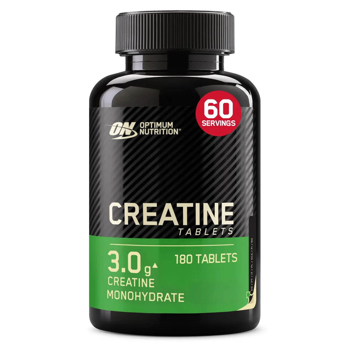Optimum Nutrition Creatine Tabletten – 3 g Kreatinmonohydrat pro Portion zur Unterstützung der Leistungsfähigkeit bei hochintensivem Training – 60 Portionen (180 Tabletten)