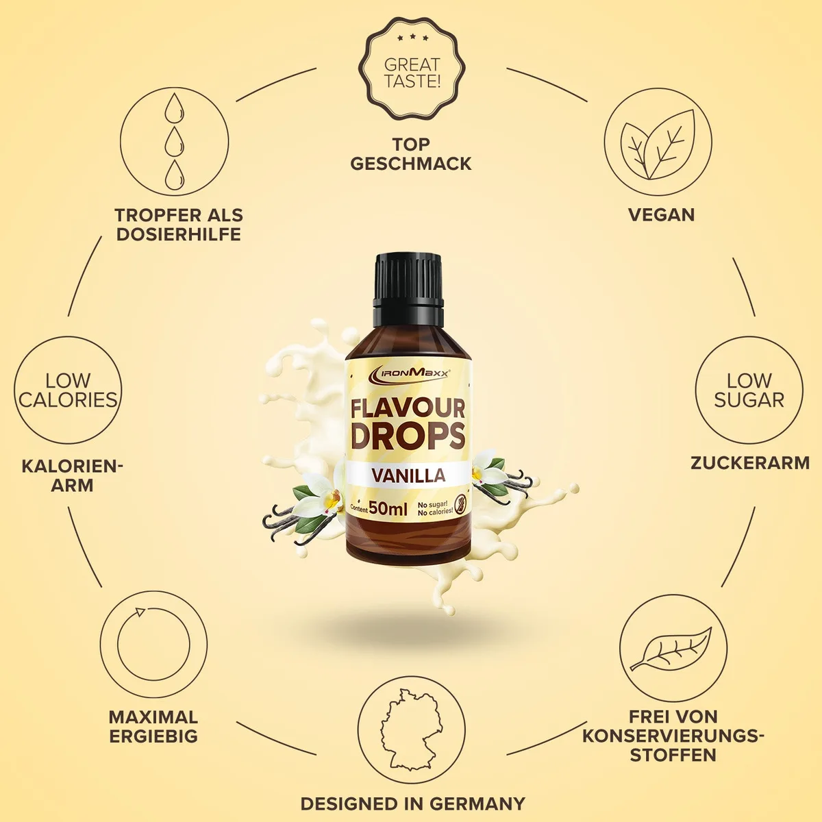 Flavour Drops (50ml) - Vanille – Bild 5