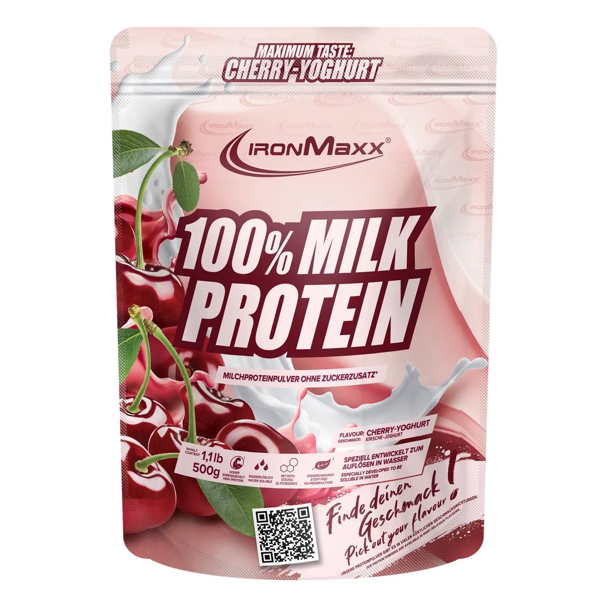 100% Milk-Protein (500g) - Cherry Yoghurt – Bild 2