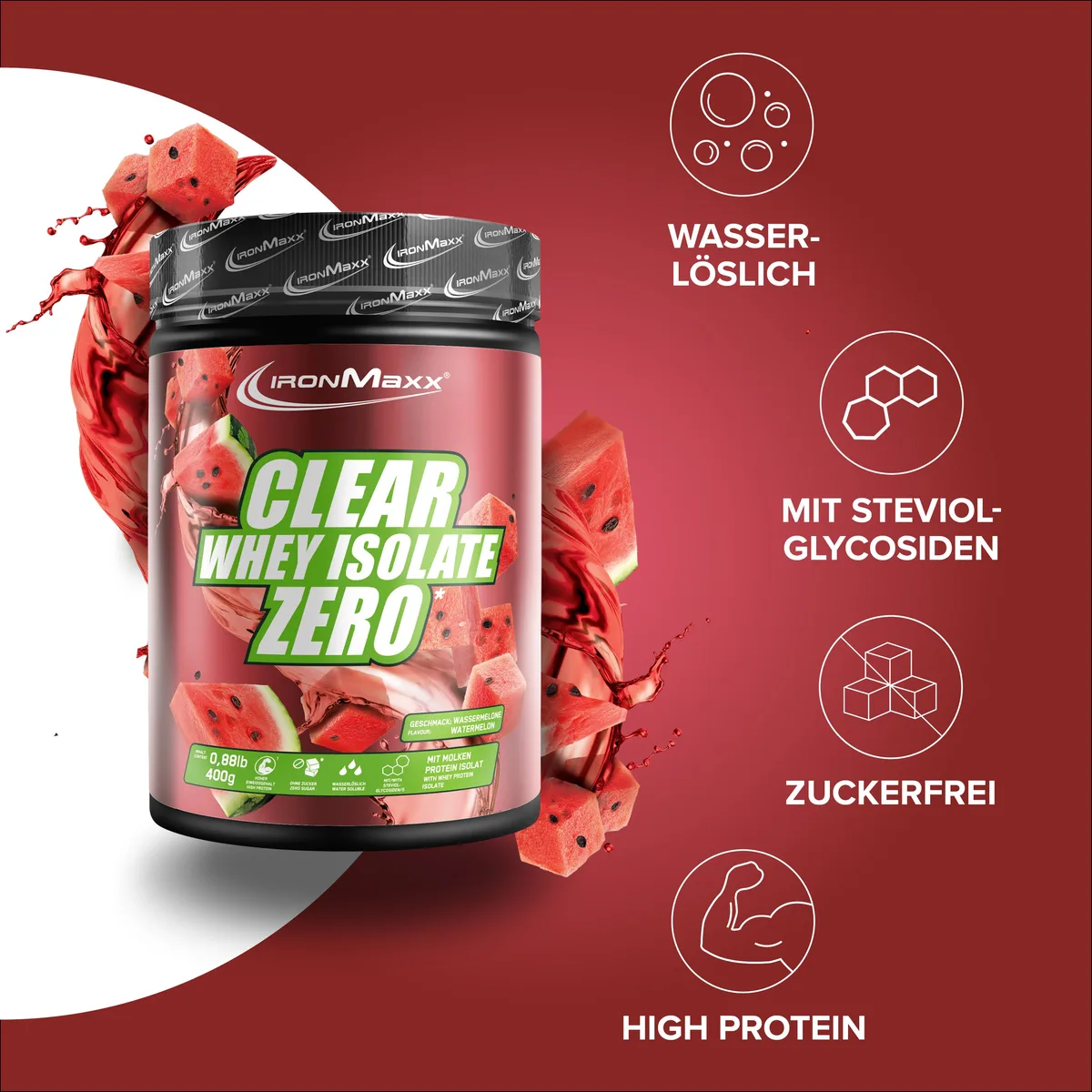 Clear Whey Isolate ZERO (400g) - Watermelon – Bild 2