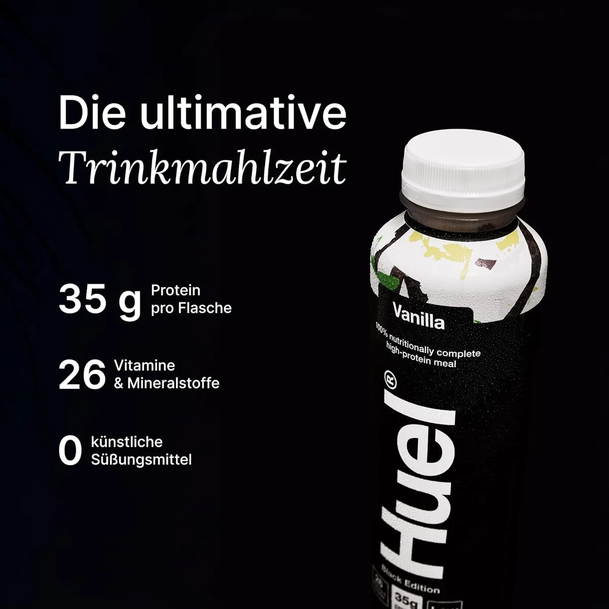 Huel Black Edition Trinkmahlzeit (8x500ml) Caffè Latte – Bild 2