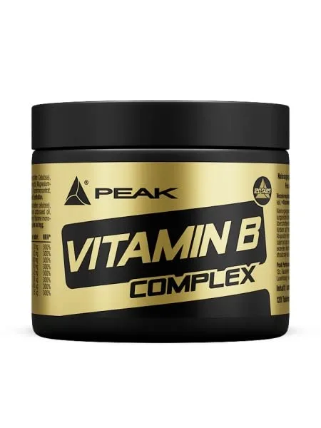 PEAK Vitamin B Complex - 120 Tabletten I hochdosiert I hohe Bioverfügbarkeit I Energiestoffwechsel I normale Herzfunktion I Stoffwechsel I vegan I glutenfrei