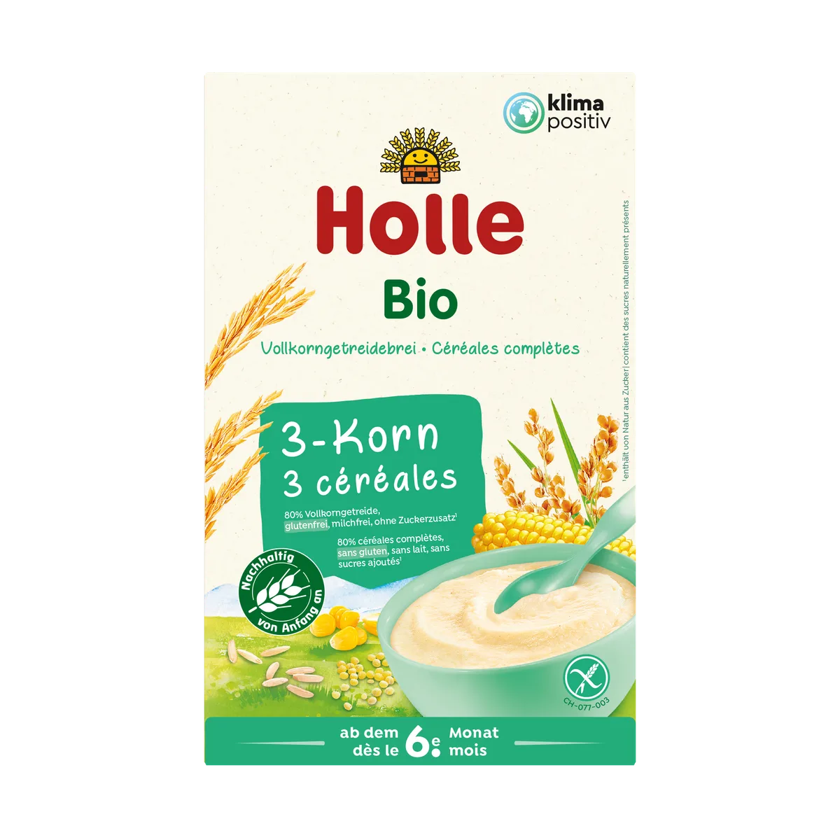 Bio-Babybrei ab dem 6. Monat (250g) 3-Korn