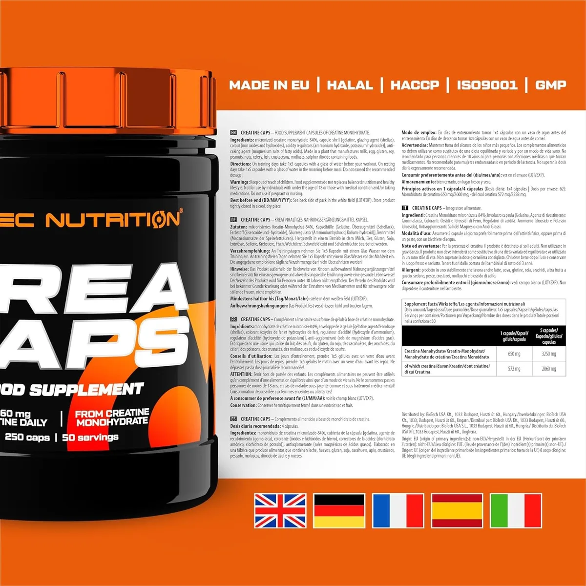 Creatine Caps (250 Kapseln) – Bild 5